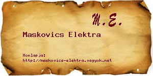 Maskovics Elektra névjegykártya